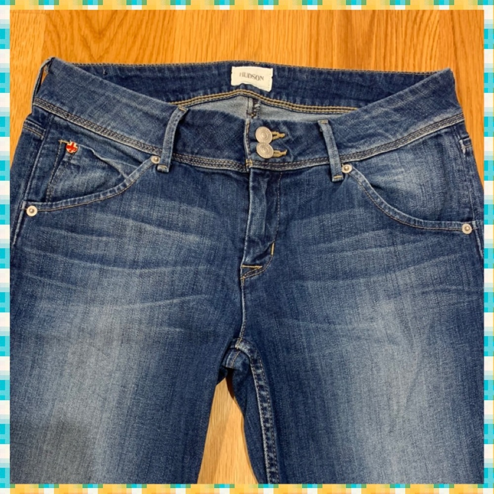 Hudson Collin Flap Skinny Crop Denim Jeans 6/28 - Picture 4 of 9